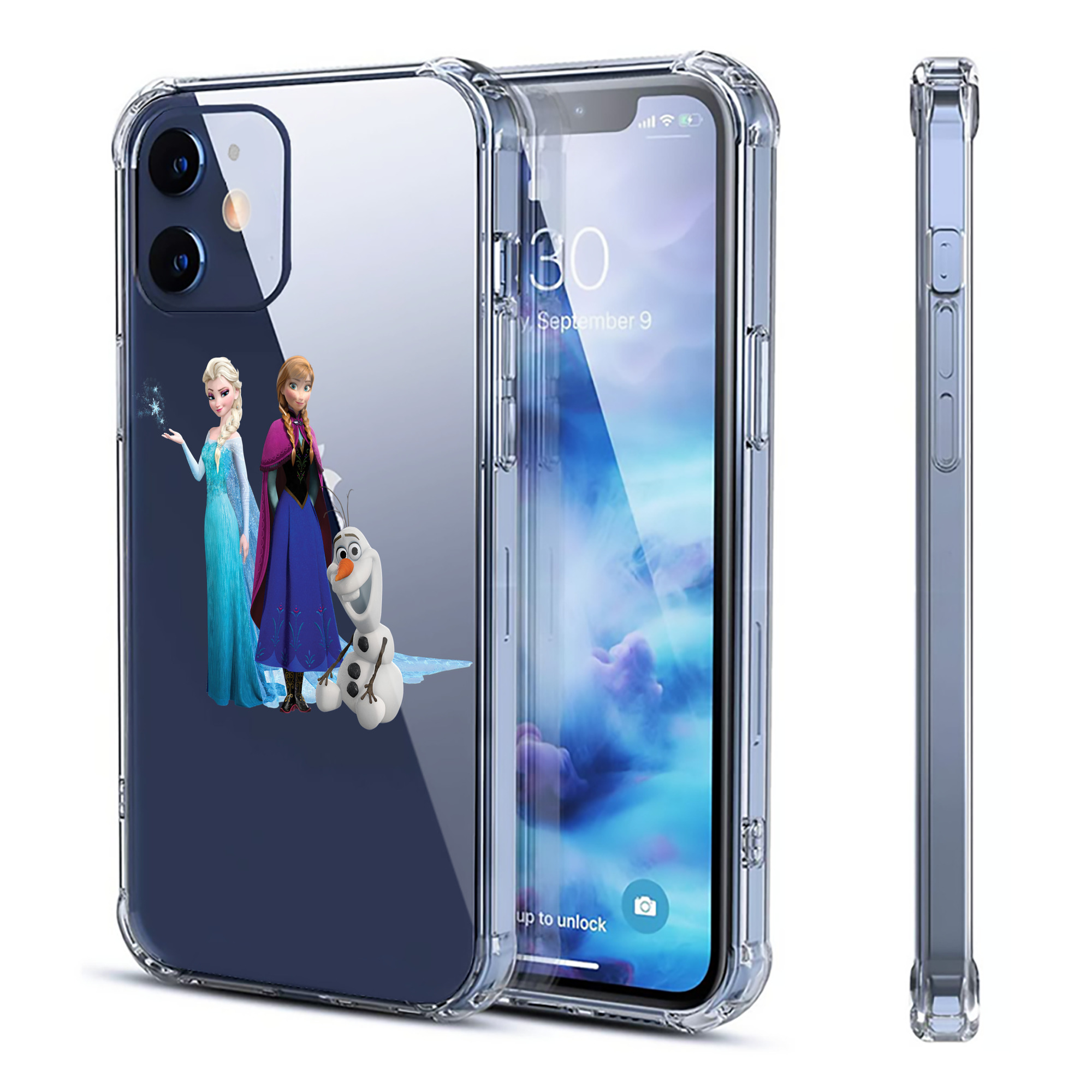 （画像用） アナと雪の女王 アンナ エルサ Frozen Anna Elsa 【iPhone 12シリーズ対応】透明スマホケース（クリアソフトケース）